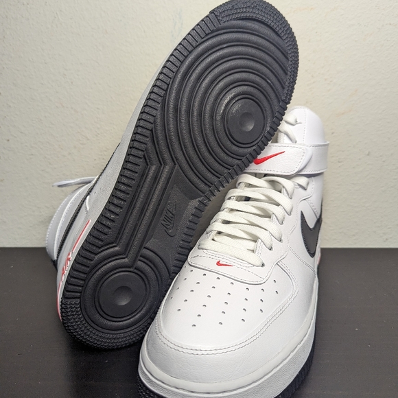 Nike Air Force 1 One High Hi Electric White Black Red FD0730 100 Uptown - Picture 8 of 9